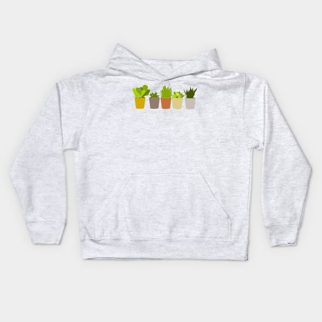 Colorful plants Kids Hoodie by jkwatson5